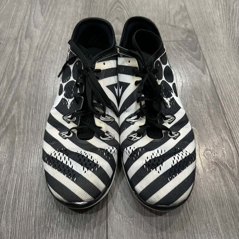 Nike Women's Free 5.0 TR Fit 5 PRT Black/White Polka Dot Sneakers Size 10 - Picture 2 of 10